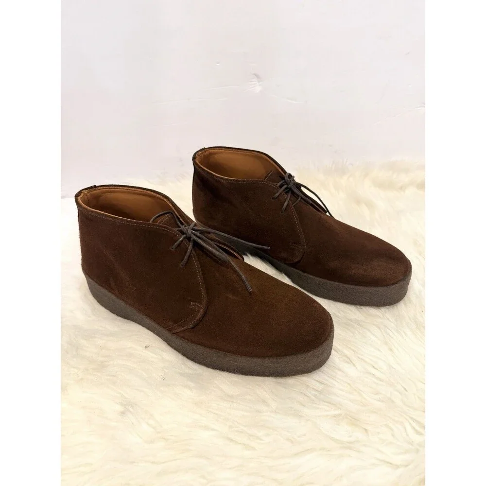 Sanders Hi-Top Chukka Boots Men 7.5 US Playboy Steve McQueen Polo Snuff Suede
